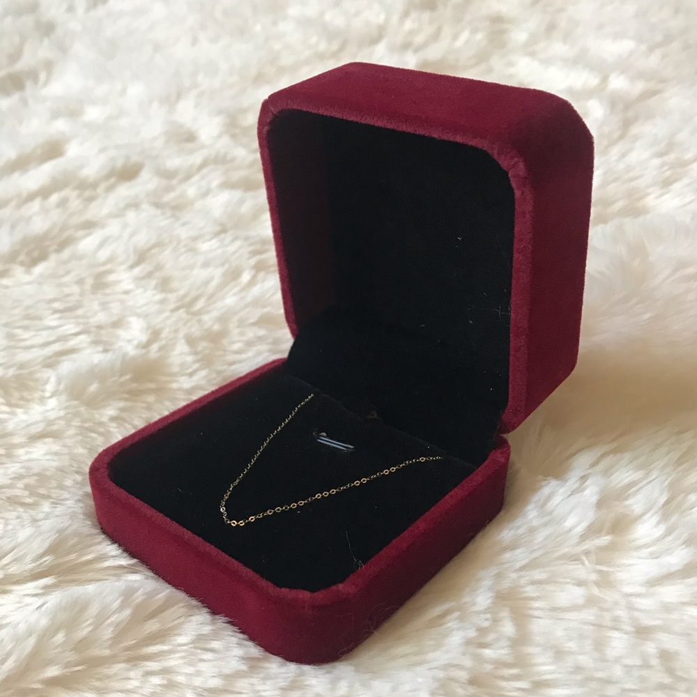 14k Solid Gold Chain Necklace Only+FREE velvet box